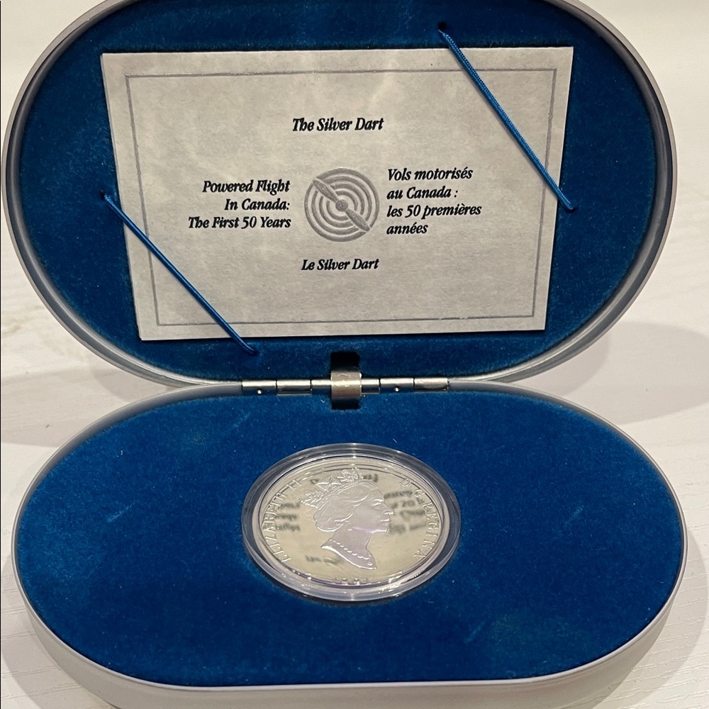 Commemorative Silver Coin in Blue Case